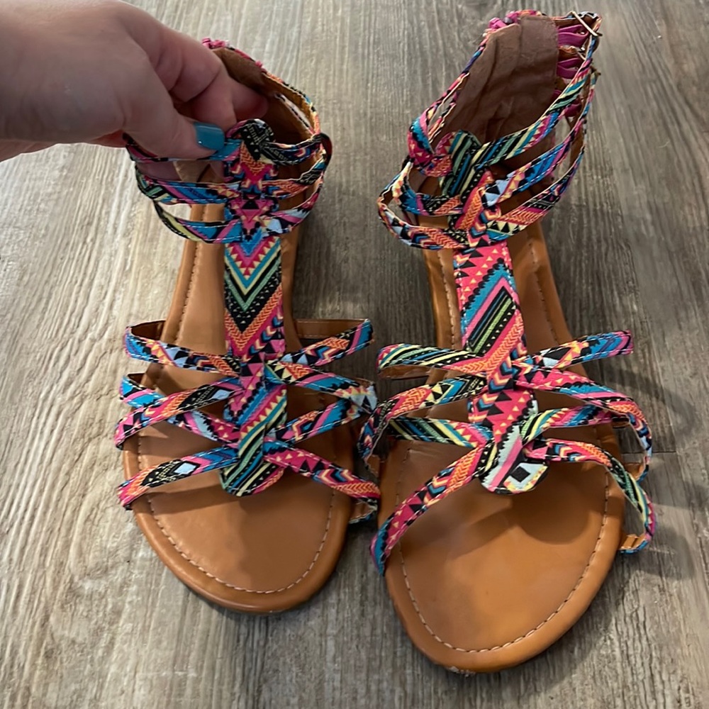 Multi colored sandals